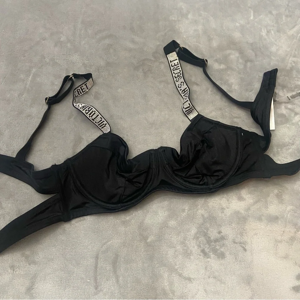 New! Victoria’s Secret Shine Strap Unlined Push Up Bikini Swim Top 4471 - Picture 5 of 11